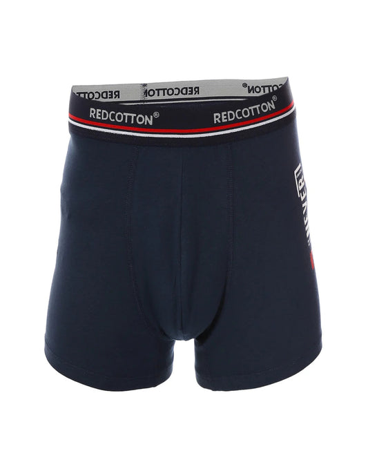 Men Comfort Printed Boxer navy cotton