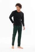 Pajama men autumn made in Turkey - navy 100% cotton 9221