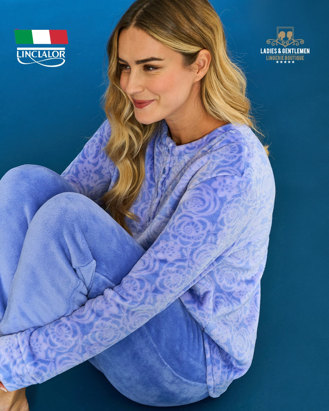 بيجاما شتوية إيطالية من الصوف للنساء