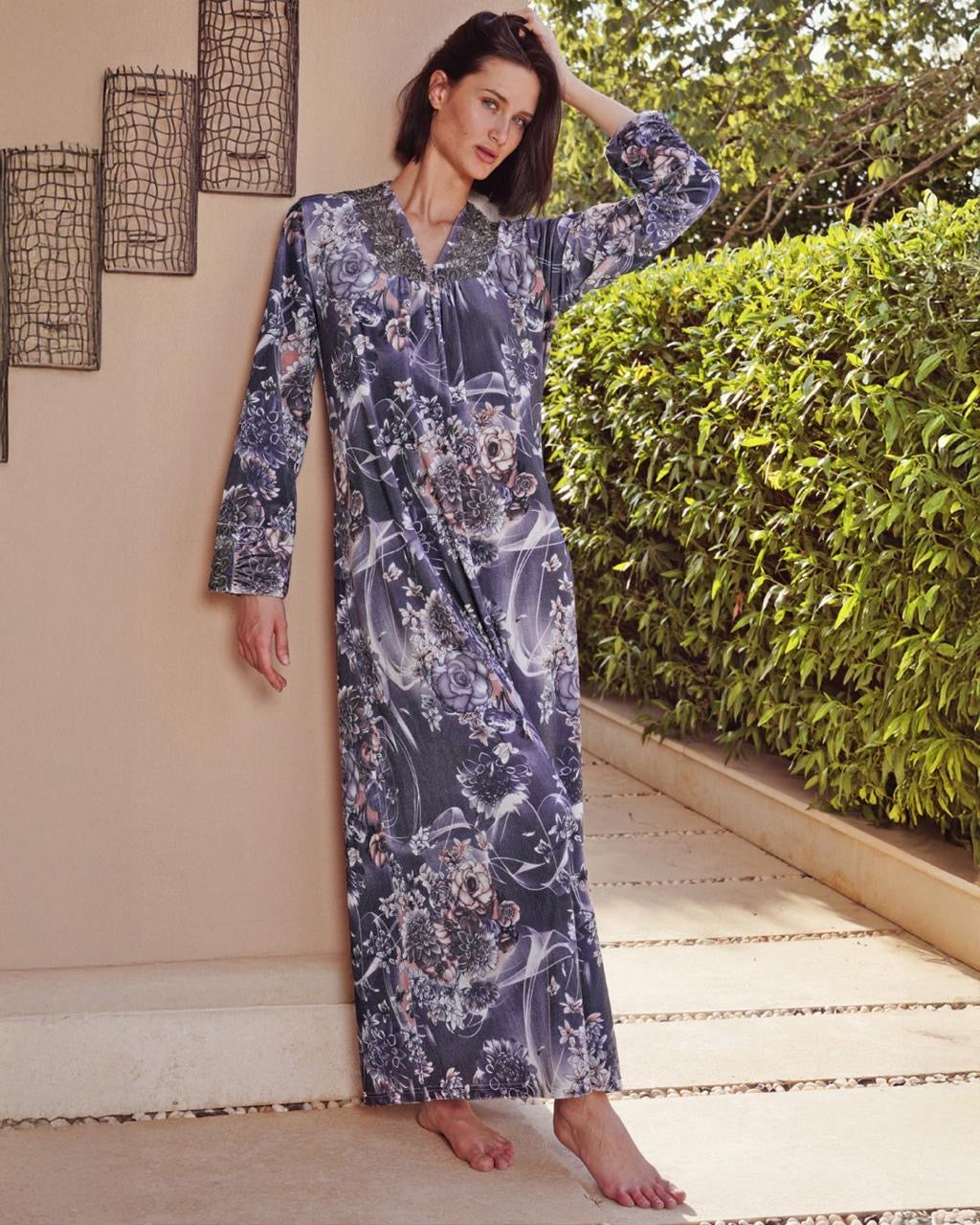 Luxury Velvet Jalabya painted Big Size available EG16947