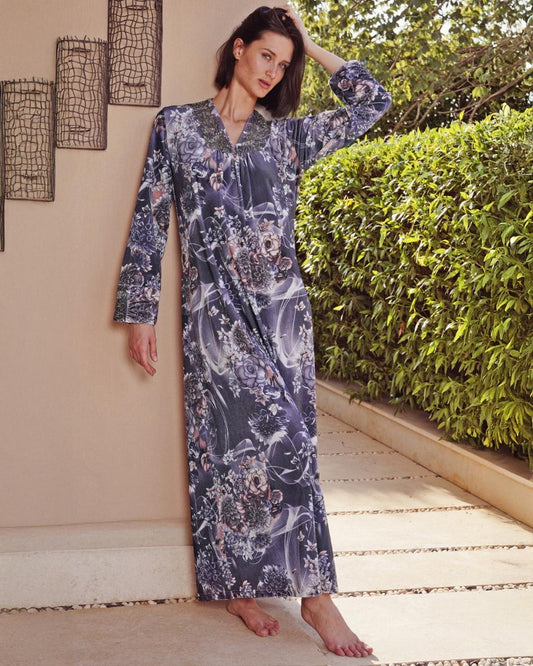 Luxury Velvet Jalabya painted Big Size available EG16947