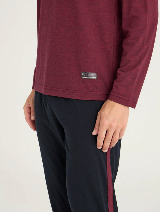 Pajama men Soft autumn made in Turkey - bordo 9212