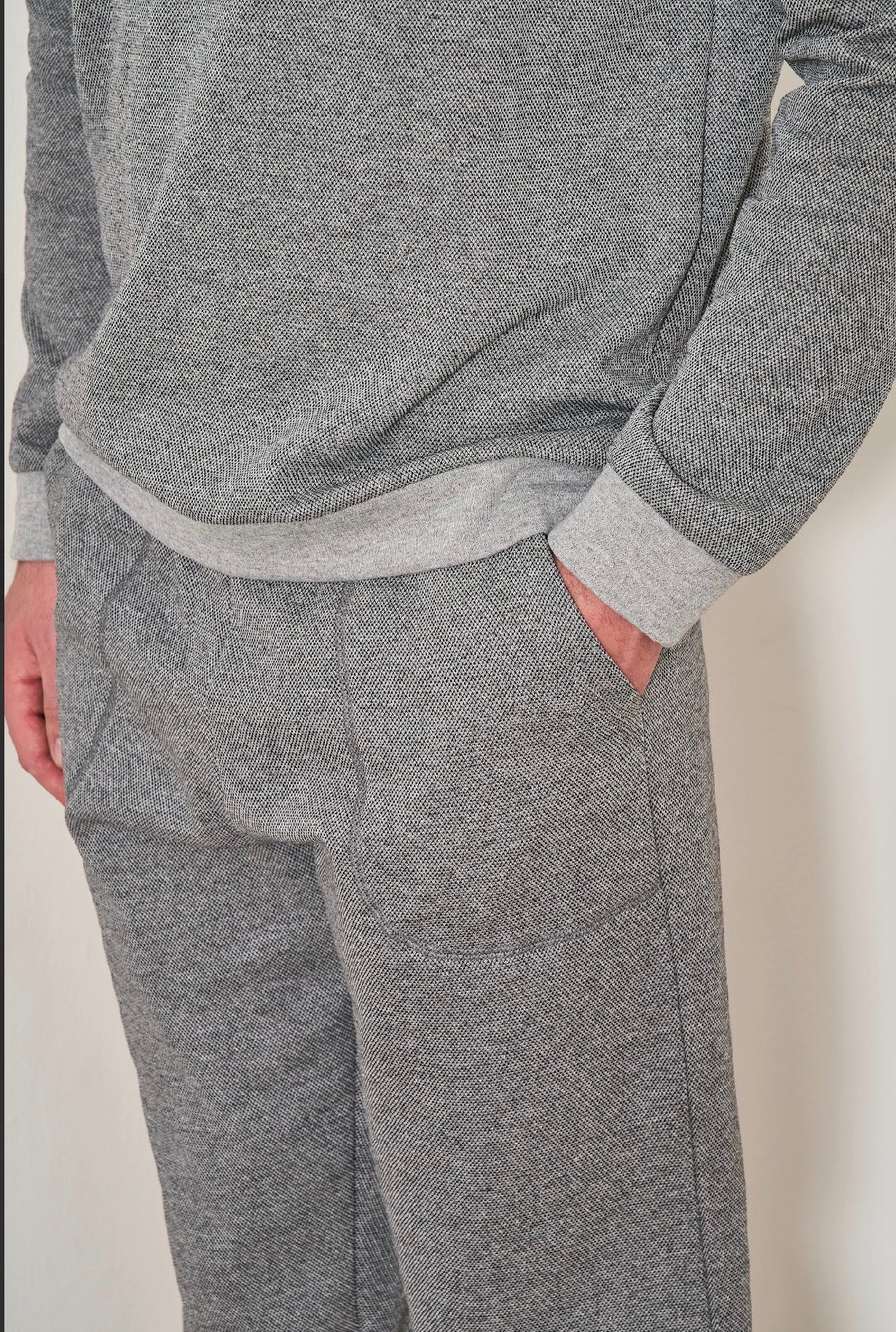 Men’s Home Wear Italy Winter thick Mohair , Available in Grey and Navy L81456