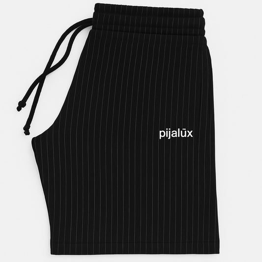 Only short cotton striped black
