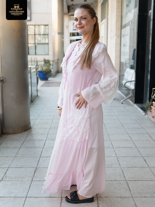 Maternity set gown and robe one piece cotton 2 color available Cb113