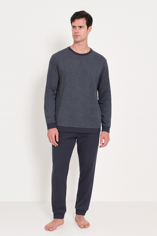 Men’s Home Wear Italy Winter thick Mohair , Available in Grey and Navy L81456