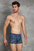 Doreanse Men’s Modal Printed Skeleton Patterned Regular Leg Boxer 1859