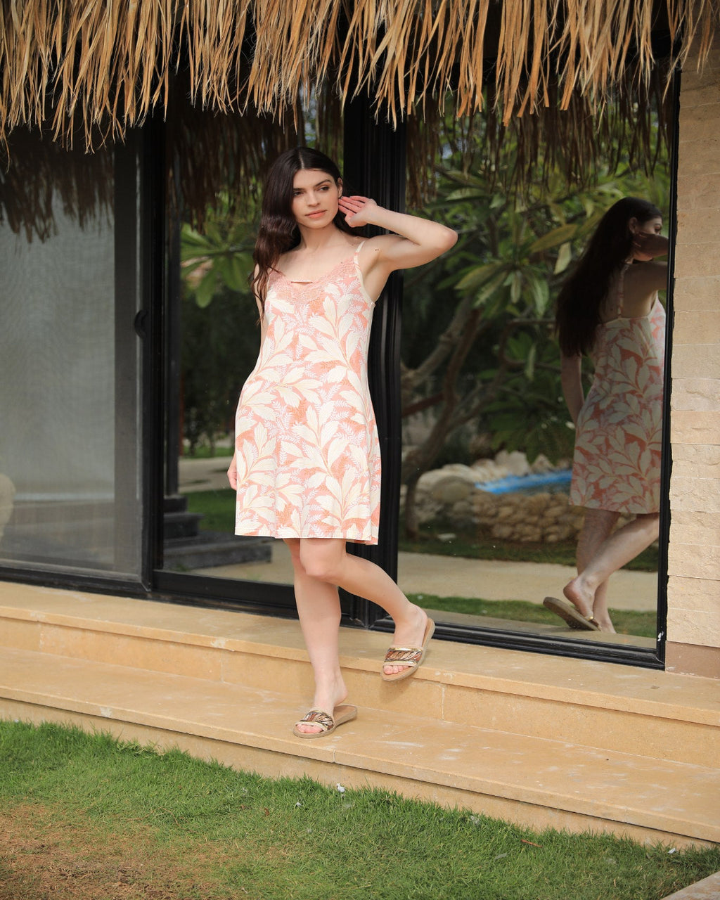 Women Short Home dress 15602