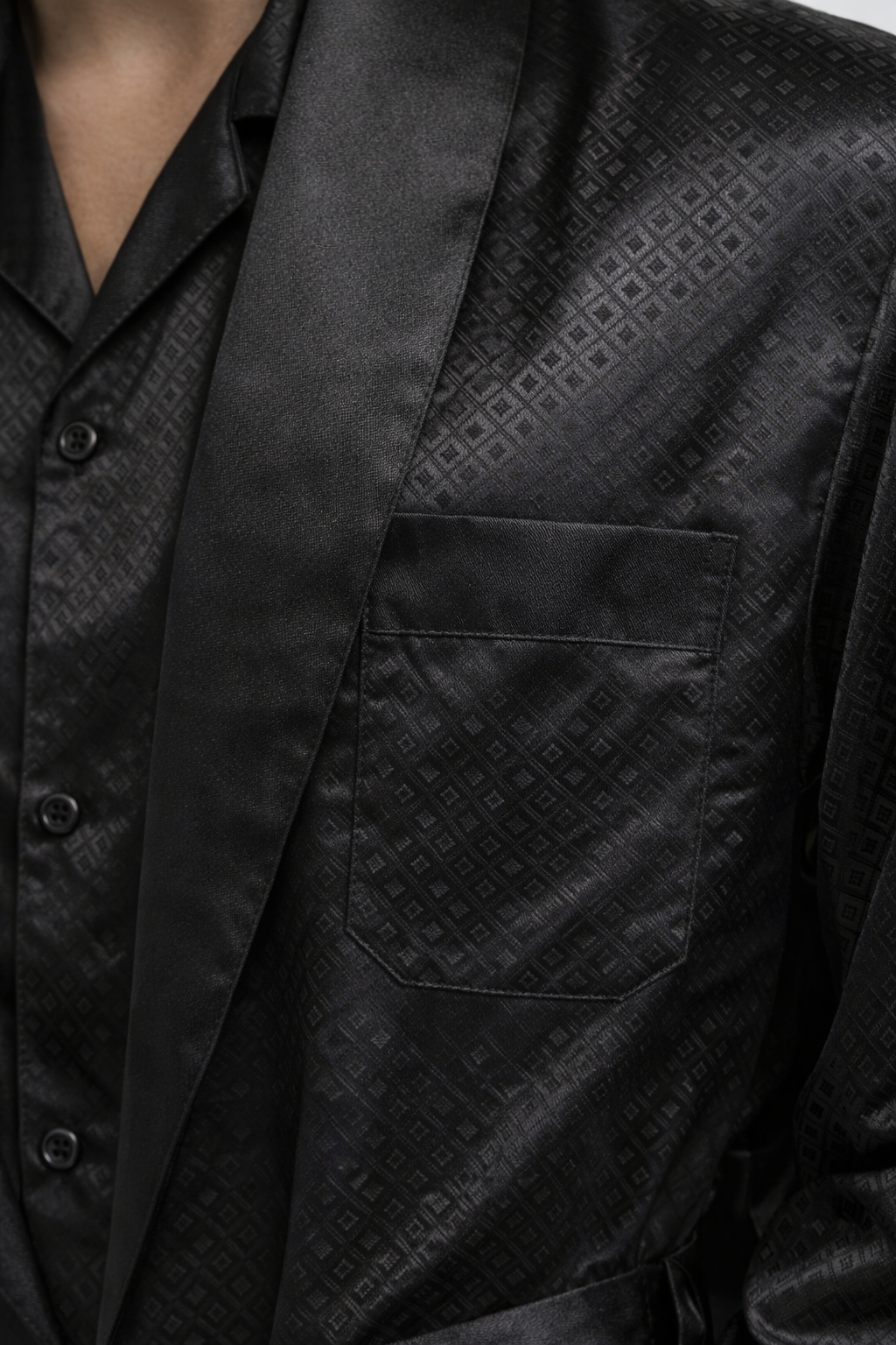 Groom set satin 5 pcs Black