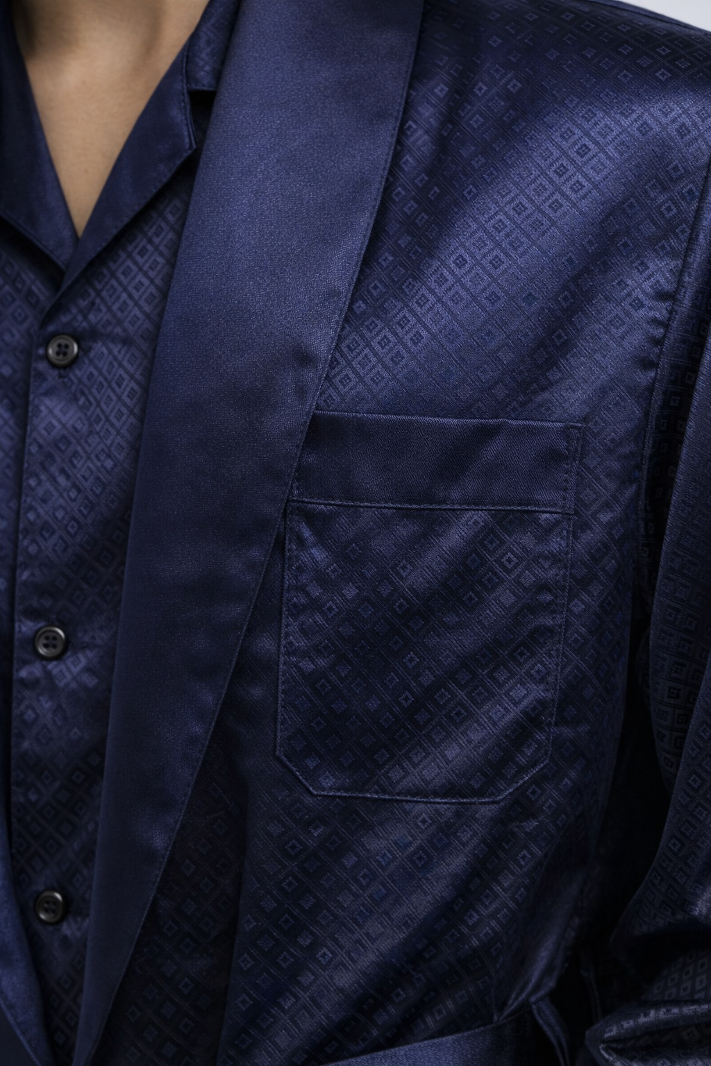 Groom set satin 5 pcs Navy