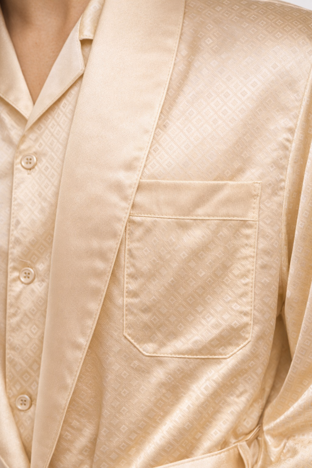 Groom set satin 5 pcs Soft Gold