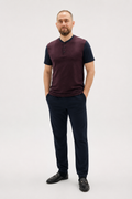Pajama bordo and navy cotton TKP2236