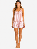 Pajama short silk satin L337