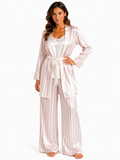 Women's 3-piece Silk Satin luxury pajamas L202