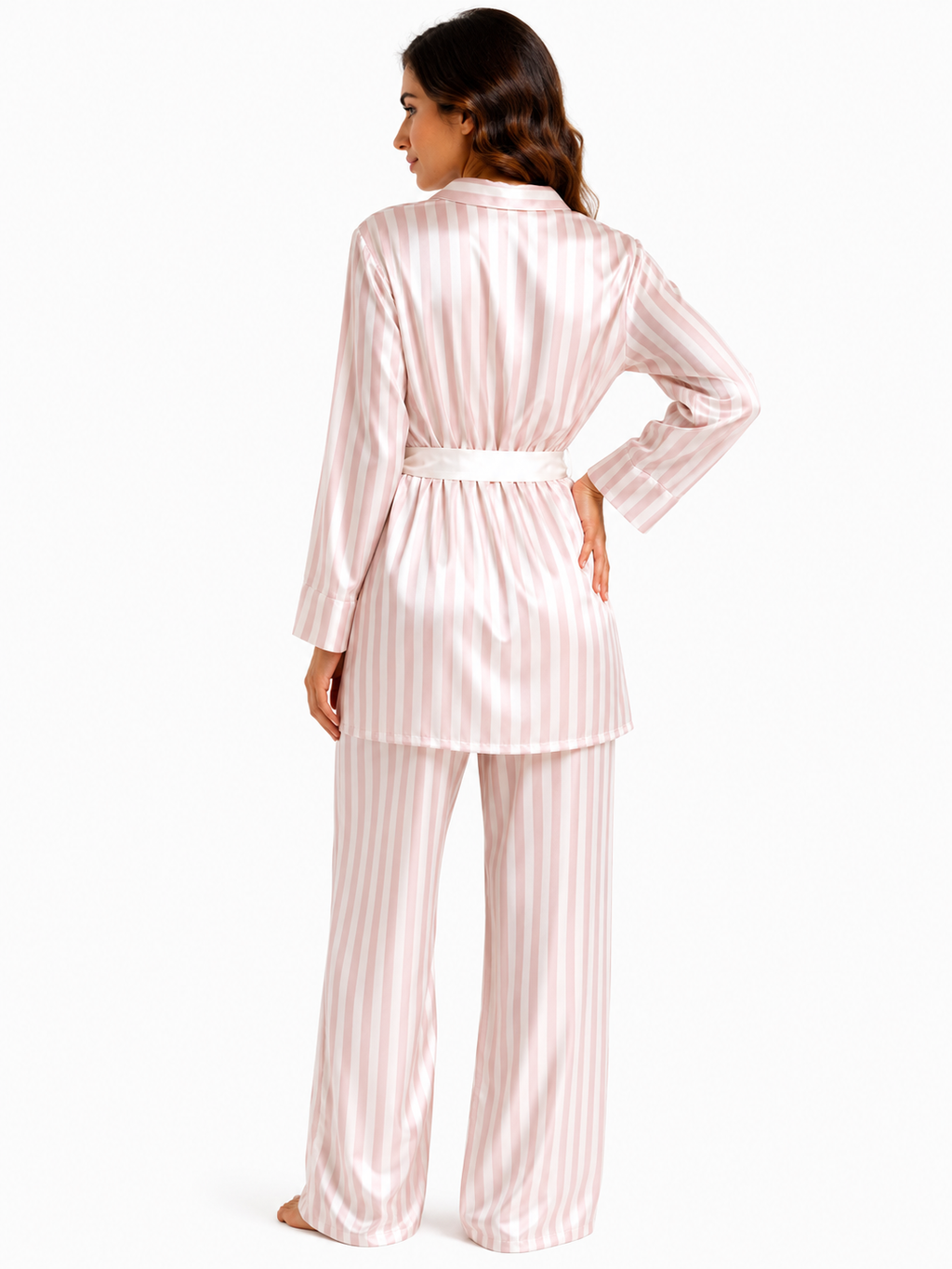 Women's 3-piece Silk Satin luxury pajamas L202