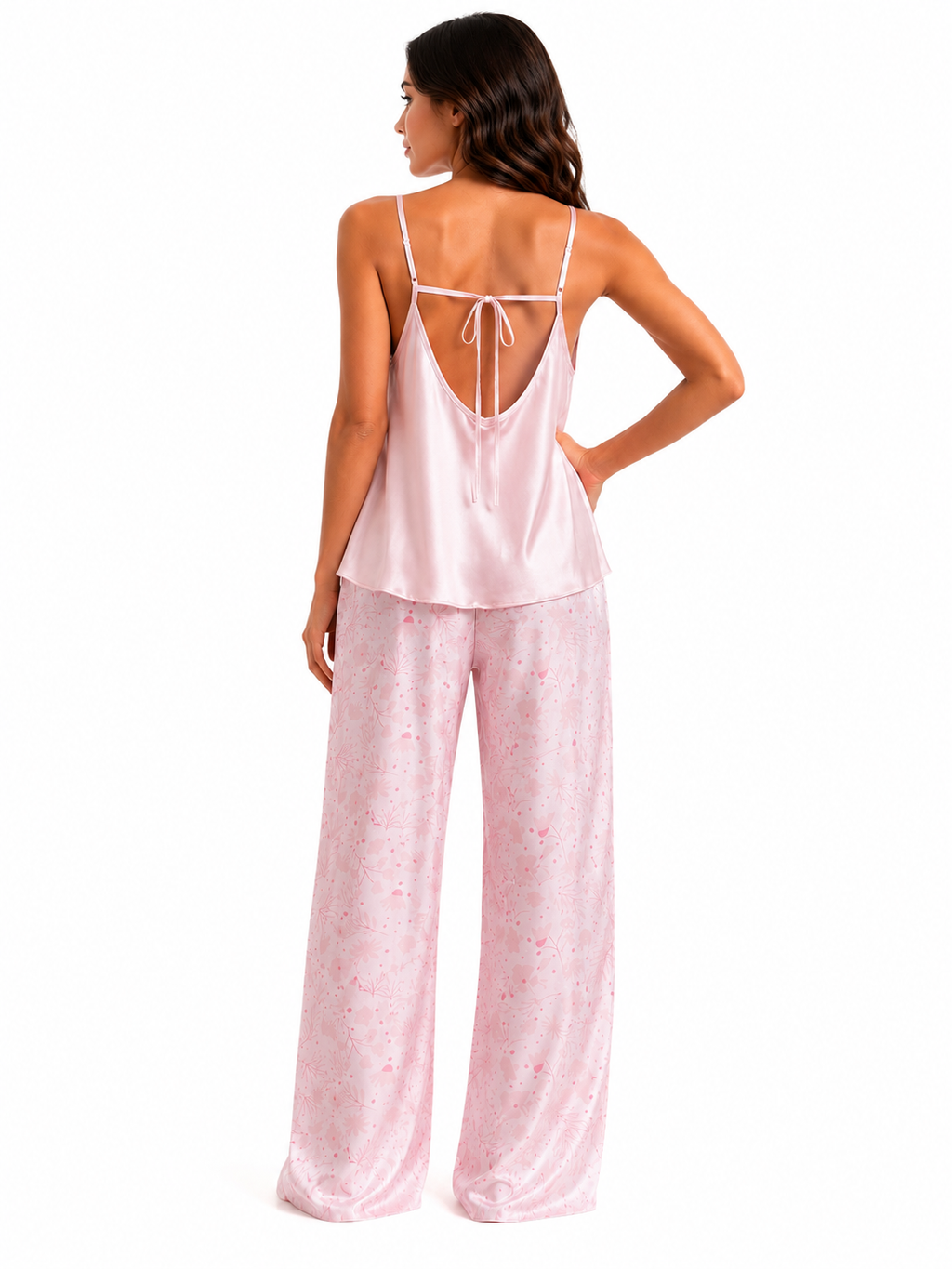 Women's 3-piece Silk Satin luxury pajamas L340