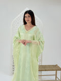 Hand Made Luxury dress silk satin by Sania mint