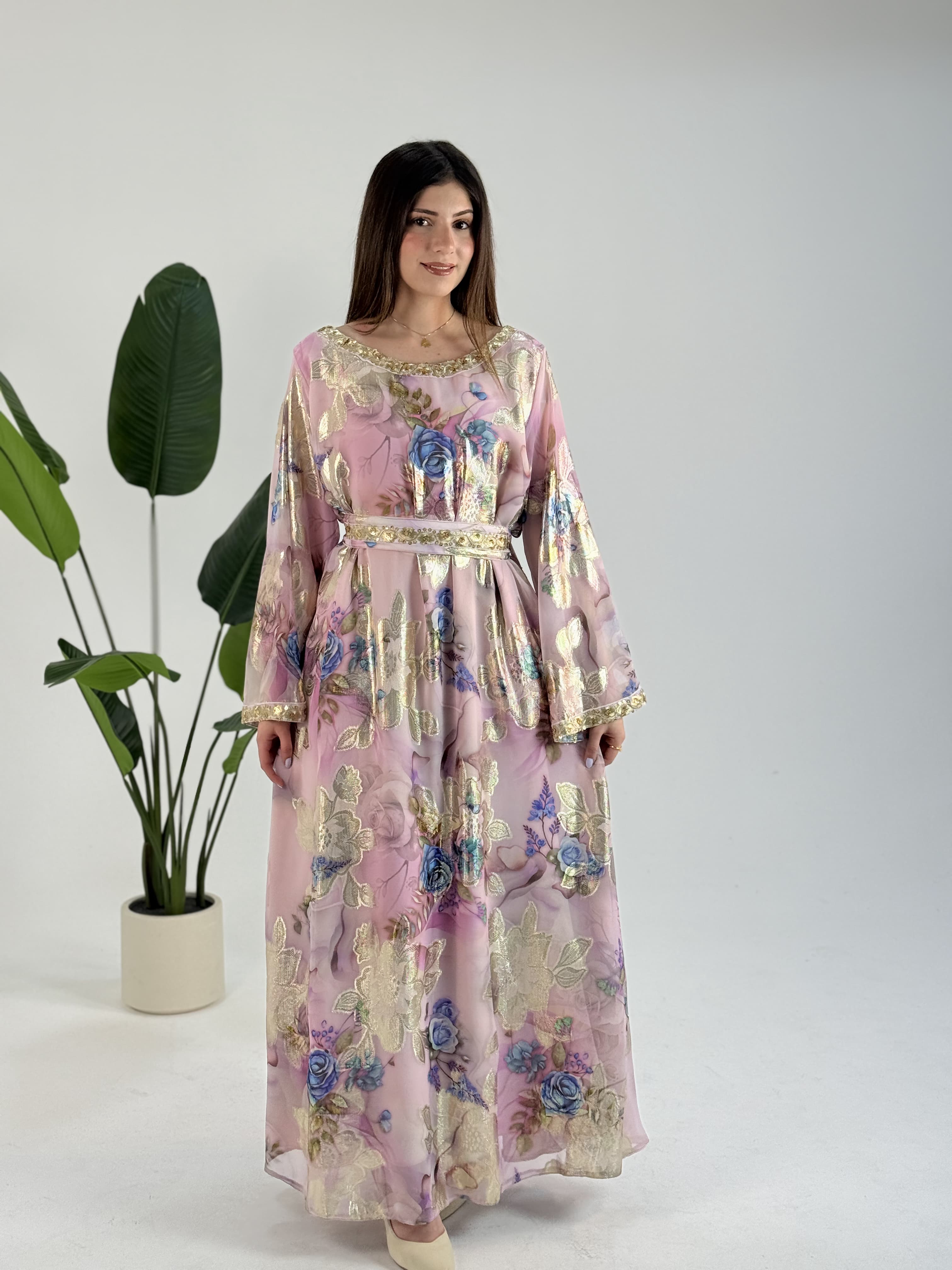 Hand Made Luxury dress Indian chiffon purple by Sania