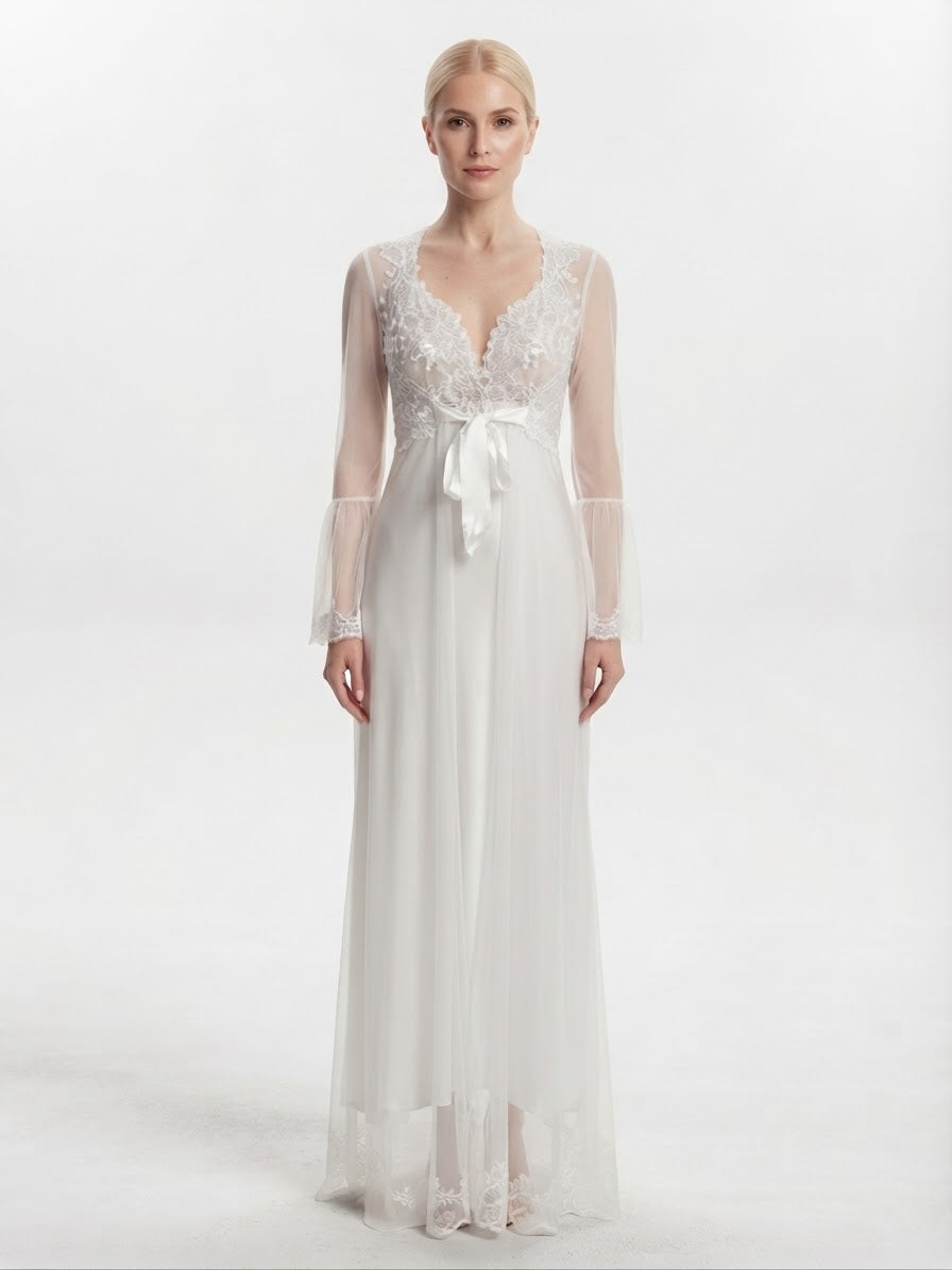 Bridal set 2 pieces satin&lace  118