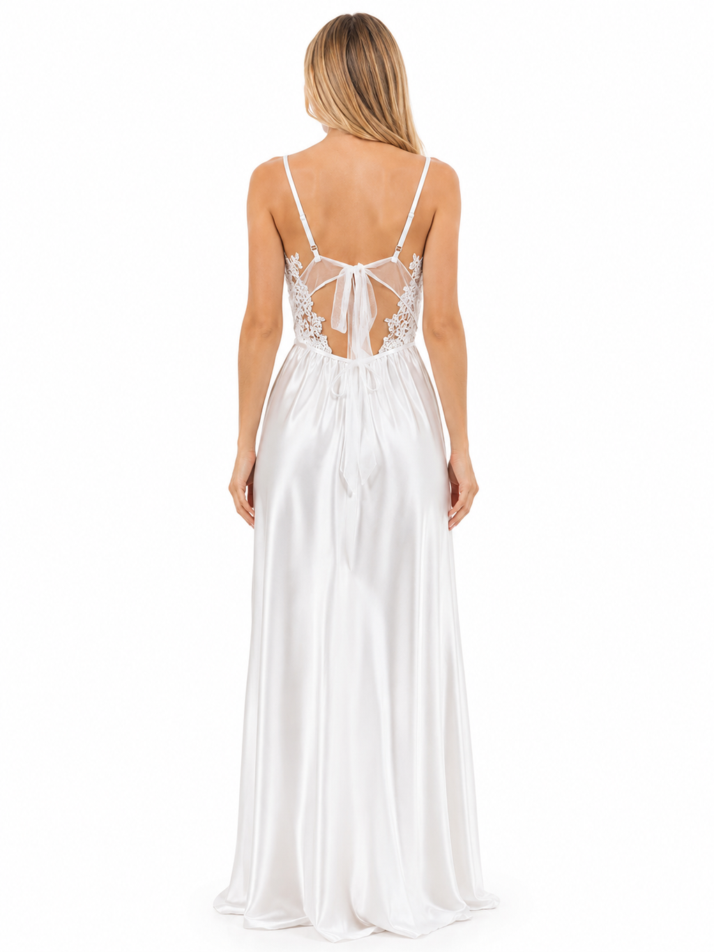 Bridal set 2 pieces satin&lace 3022