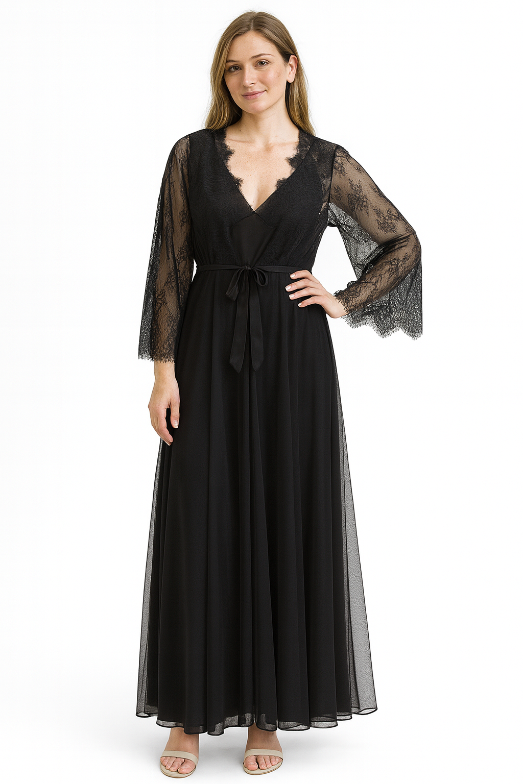 Set Bridal Gown L size black L38041