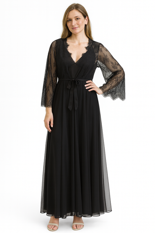 Set Bridal Gown L size black L38041