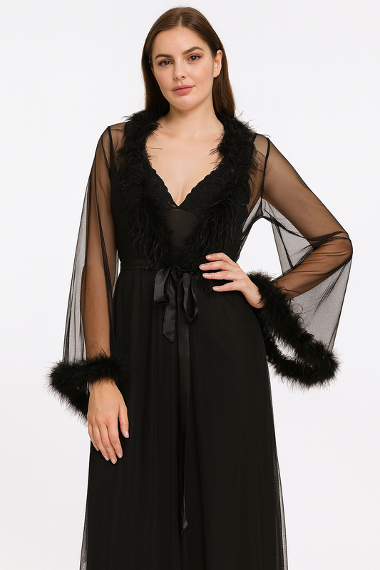 Bridal set Gown long available whit and black LS38136