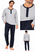Pajama men autumn - Navy color  100% cotton Sy494