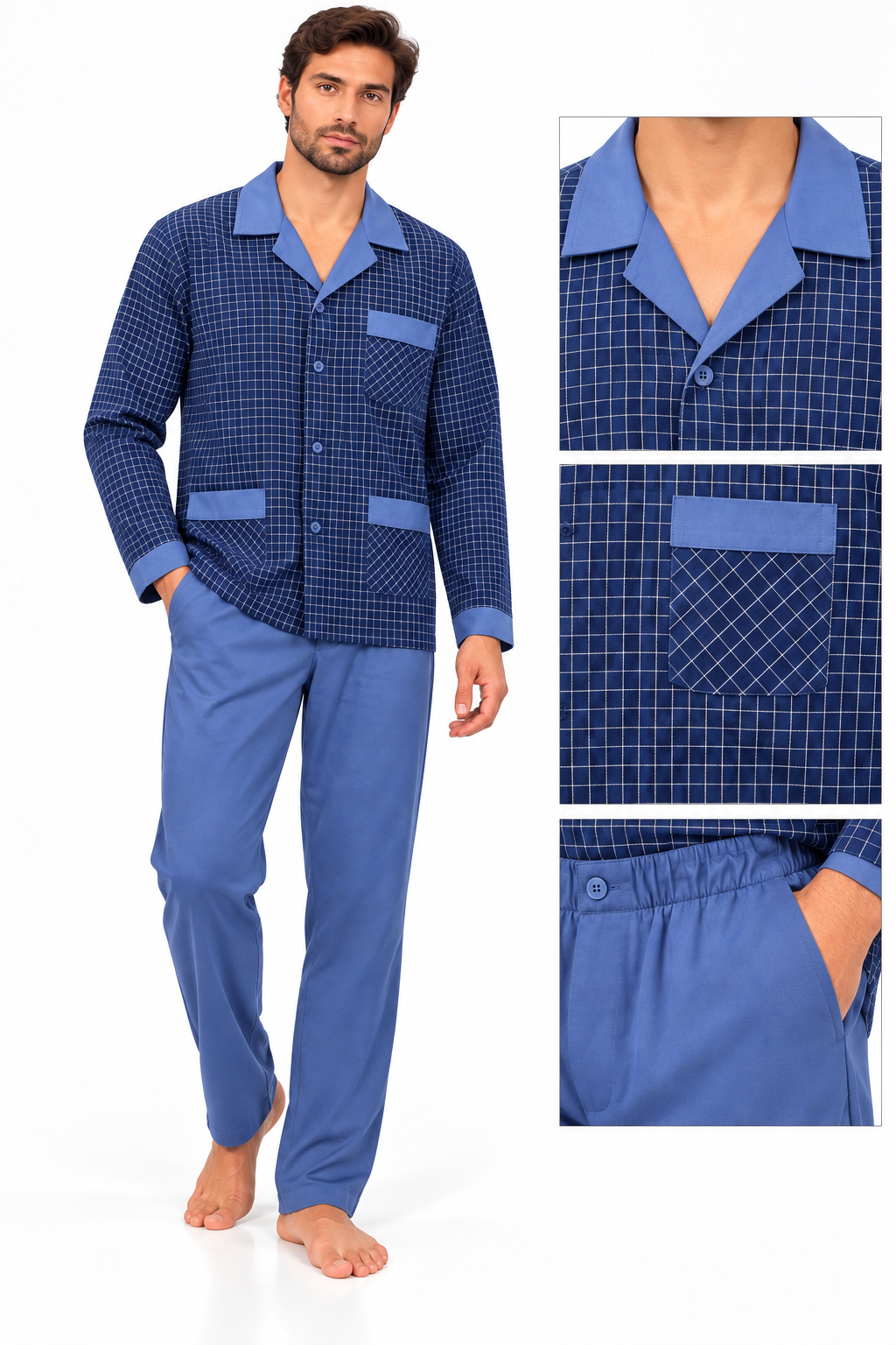 Classic Pajama men -blue  Sy99