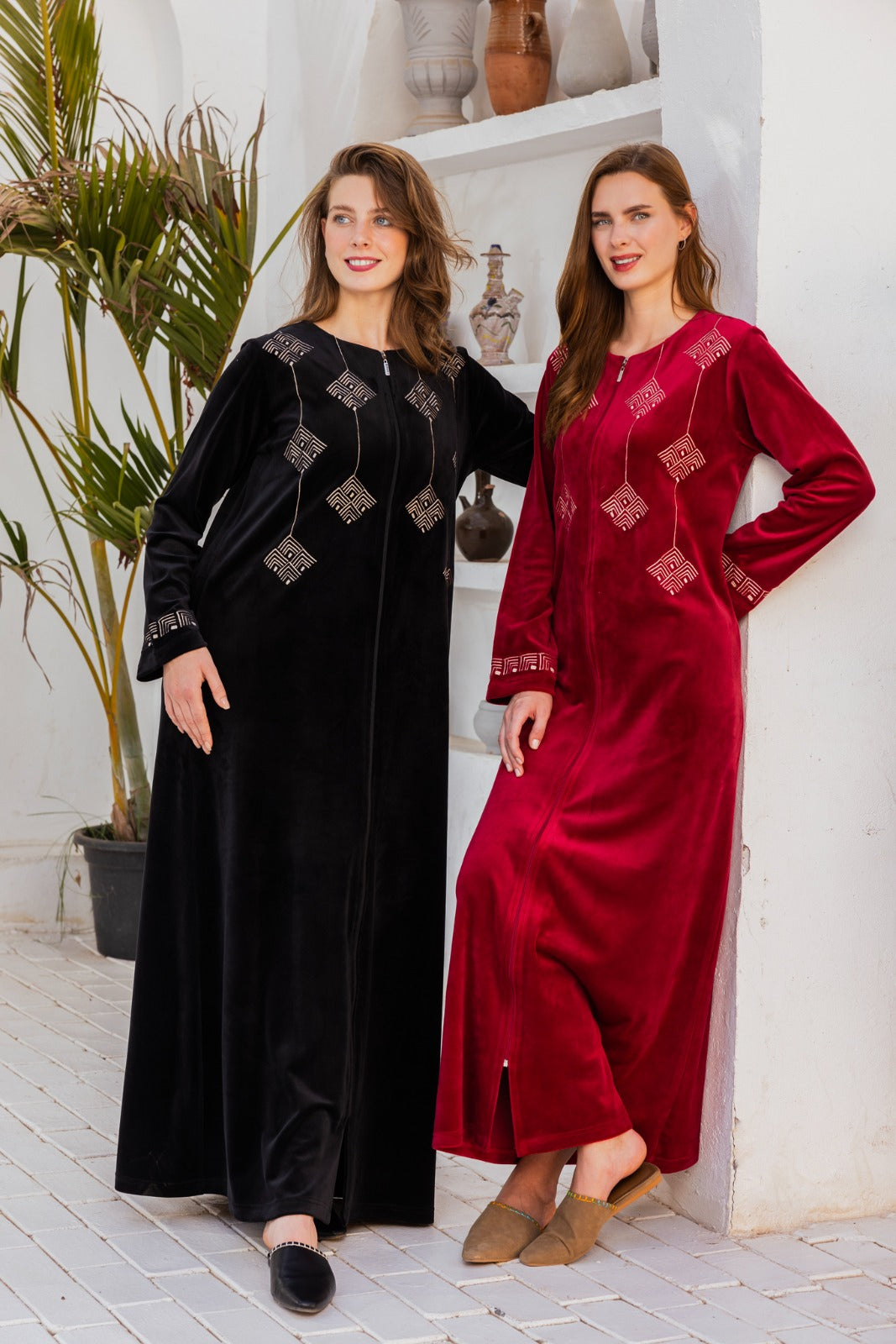 Velvet embroidered dress EG14980