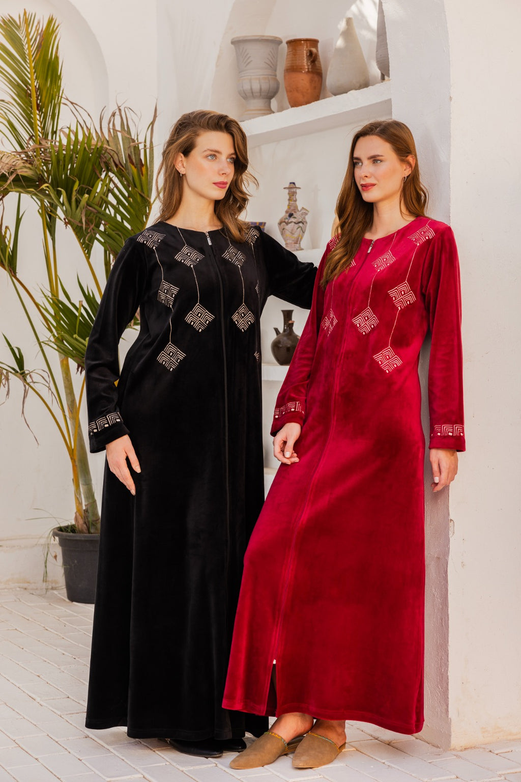 Velvet embroidered dress EG14980