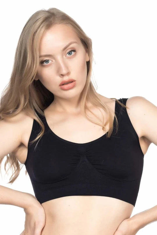 Soft Seamless  Thick Strap Sport bra  MI Emay 4005