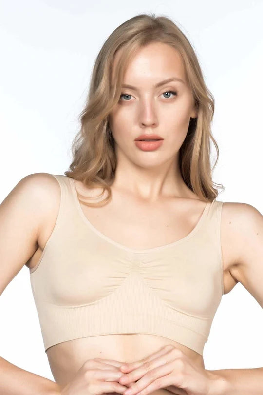 Soft Seamless  Thick Strap Sport bra  MI Emay 4005