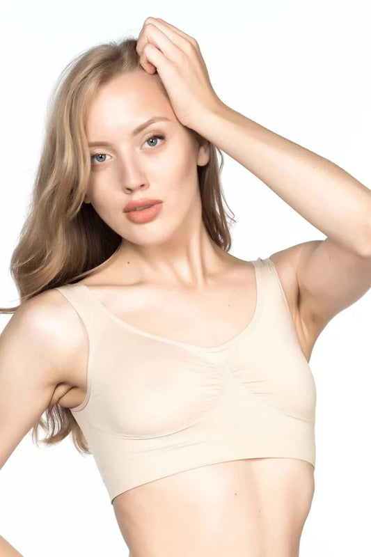 Soft Seamless  Thick Strap Sport bra  MI Emay 4005