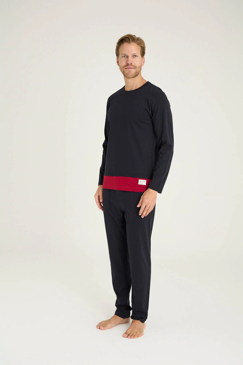 Pajama men Medium Thick made in Turkey - Navy  100% cotton 6011