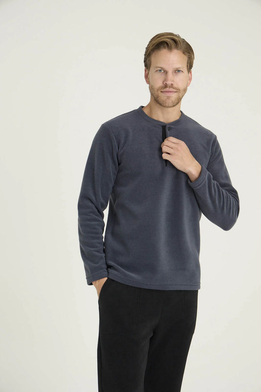 Winter Pajama men Polar made in Turkey - Grey 7305