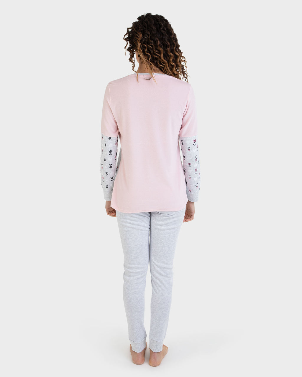 Soft velvet pajama with cotton pants made in spain Available 2XL only P721209