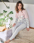Soft velvet pajama with cotton pants made in spain Available 2XL only P721209